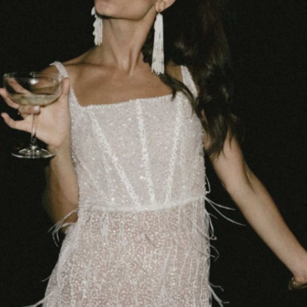 Emma Beaumont - beaded and feather dress - Picture 7 of 7
